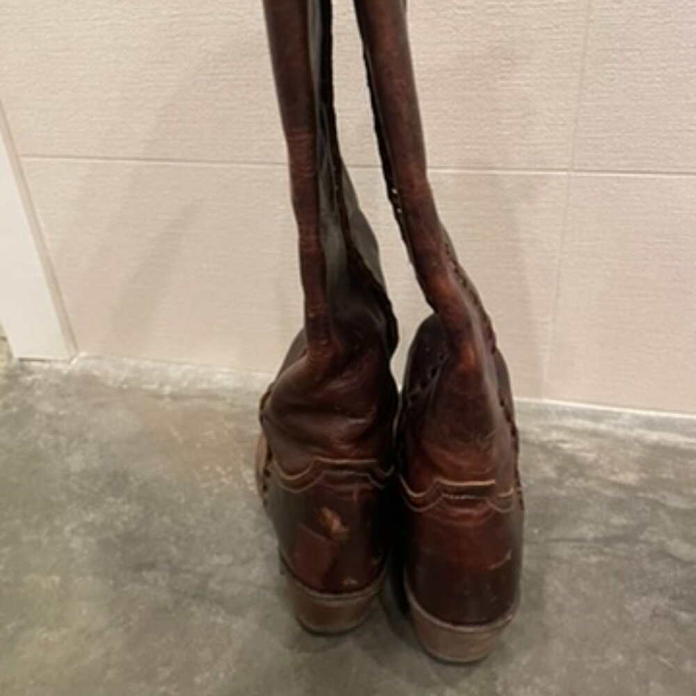 Lane Plain Jane Braided Round Toe Pull On Cowboy Womens Brown Boots Size 6.5 - Picture 10 of 11